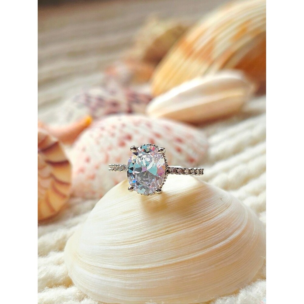 🍒3.5 CT🍒 SIMULATED DIAMOND RING - Picture 2 of 9
